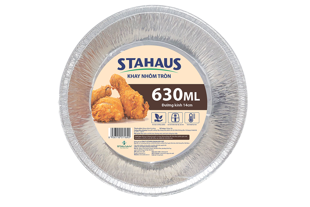Khay nhôm tròn Stahaus 630ml (5 cái/gói)